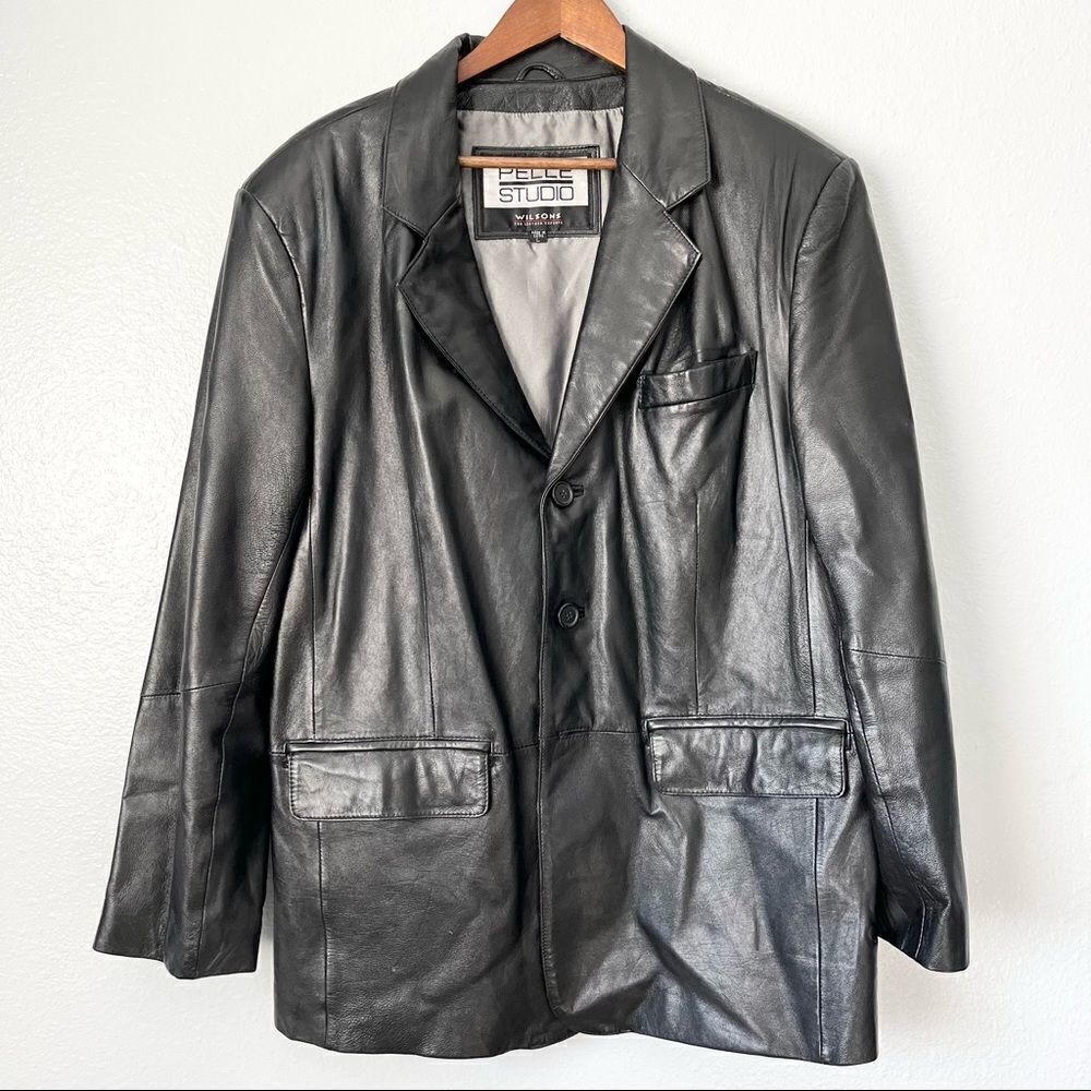 Pelle Studio Wilsons Black Leather Jacket Size L